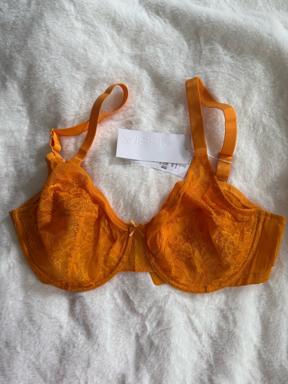 HSIA Orange Floral Lace Underwire Bra